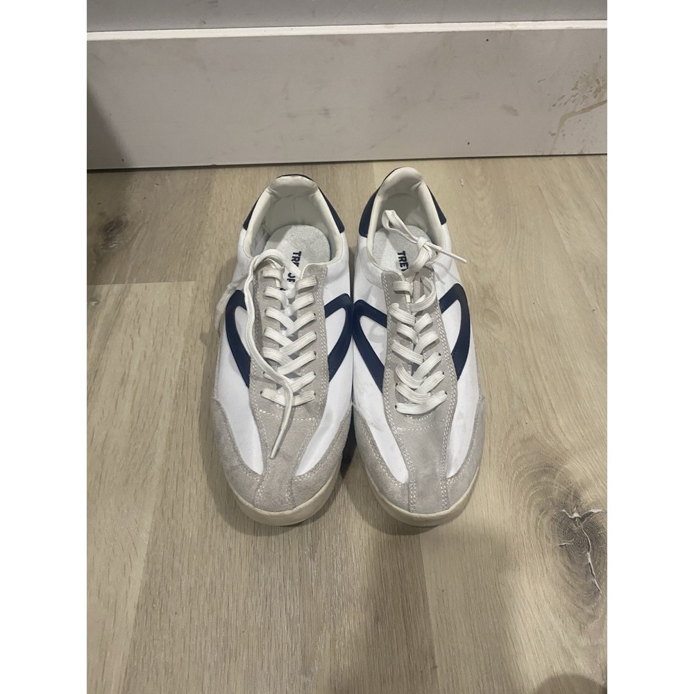 Tretorn Rawlins 2.0 Sneakers White/Gray Suede/NavyLeather Nylon women's Size 10M